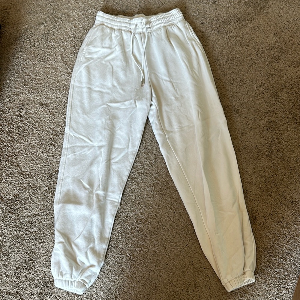 Women's white sweatpants - size medium